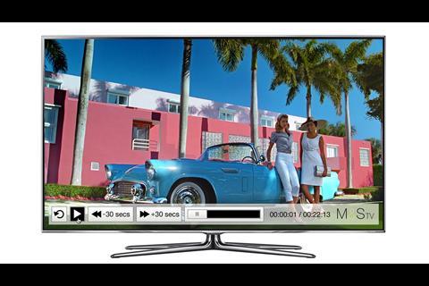 M and S has launched an app for Samsung’s internet enabled TV that lets viewers access all of its ads and video content